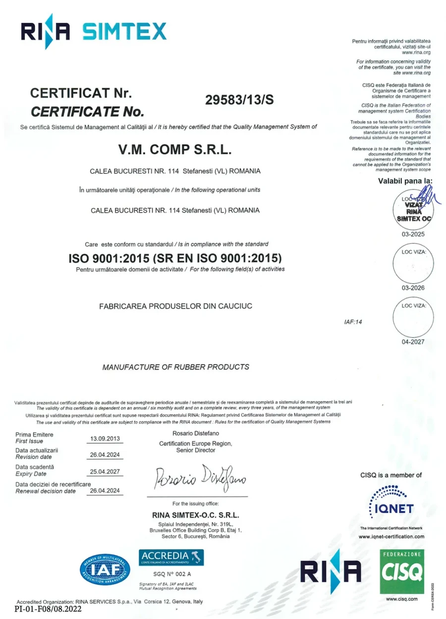 Certificat ISO 9001:2015